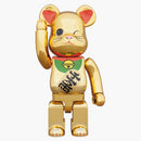 Bearbrick Beckoning Cat Gold Plating Four 400% gold