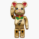 Bearbrick Beckoning Cat Gold Plating Promotion 400%