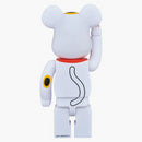 Bearbrick Beckoning Cat Invitation 400% White