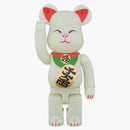 Bearbrick Beckoning Cat Luminous 400% White