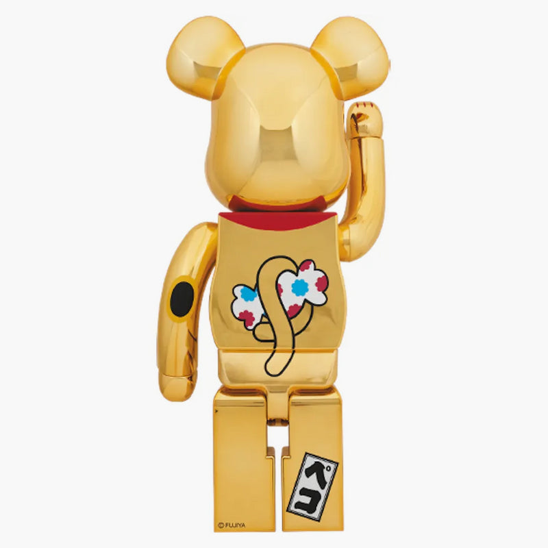Bearbrick Chiacing Cat Peko-chan 1000% oro placcato