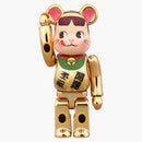 Bearbrick Beckoning Cat Peko Chan Gold Ploted 100% & 400% Set Gold