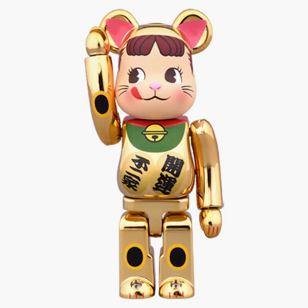Bearbrick Beckoning Cat Peko Chan Gold Ploted 100% & 400% Set Gold