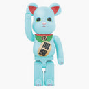 Bearbrick Beckoning Cat Phosphorescence 1000% Blue