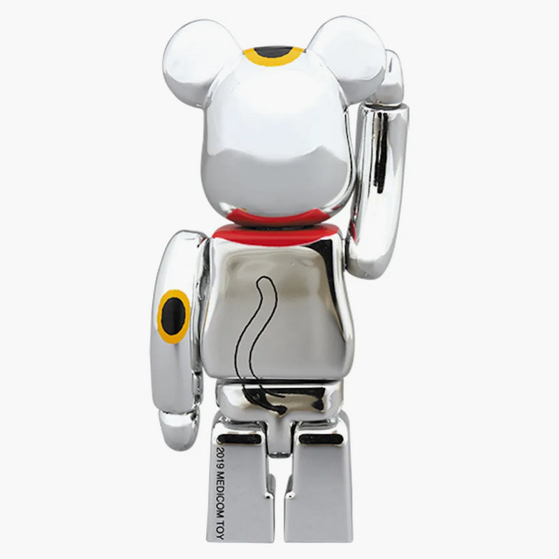 Bearbrick Beckoning Cat Silver Plated Fortune 100% & 400% set