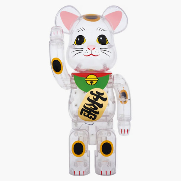 Bearbrick Beckoning Cat Transparent 400% Clear