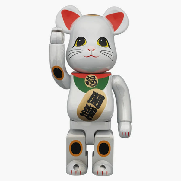 Bearbrick Beckoning Cat (white Plating) 400% White
