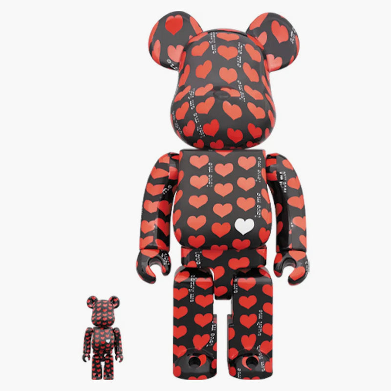 Bearbrick Black Heart 100% & 400% sada