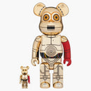 Bearbrick C-3PO The Force Awakens ver. 100% a 400% nastaveno zlato