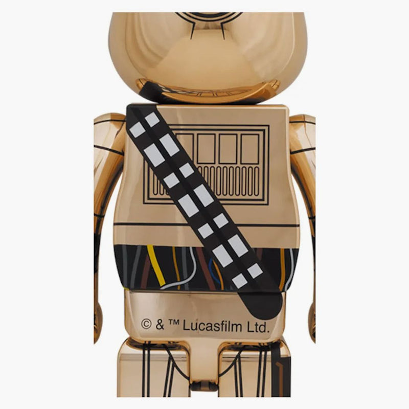 Bearbrick C-3PO (vzestup Skywalker Ver.) 1000% zlatý chrome ver.