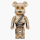 Bearbrick C-3PO (El ascenso de Skywalker ver.) 1000% de oro cromo ver.