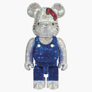 Bearbrick Crystal Decorate Hello Kitty 400% Silver