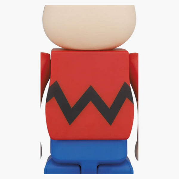 Bearbrick Charlie Brown 400% Beige/red