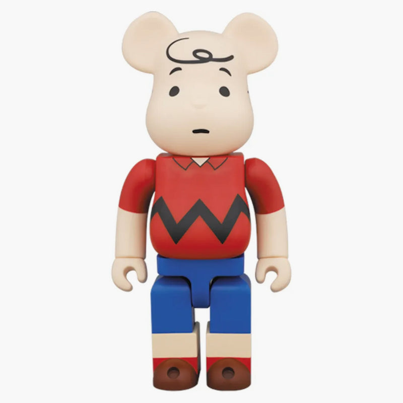 Bearbrick Charlie Brown 400% Beige/red