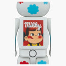 Disfraz de Bearbrick Peko-chan Milky White Plate 100% y 400% Set White