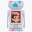 Disfraz de Bearbrick Peko-Chan Heart 100% y 400% Set White
