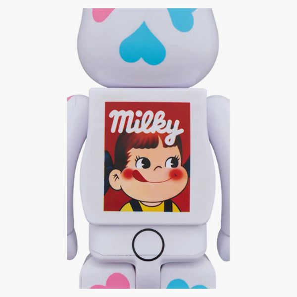 Bearbrick kostým peko-chan srdce 100% a 400% sada bílá