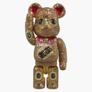 Bearbrick Crystal Decorate Lucky Cat Lucky Gold 400%