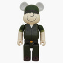 Bearbrick Drx Army Beetle Bailey 400% Green
