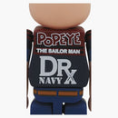 Bearbrick Drx Navy Popeye the Sailor Man 400% Blue