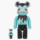 Bearbrick Devil Byron 100% & 400% set black