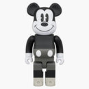 Bearbrick Disney Mickey Mouse 1000% Black/white