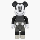 Bearbrick Disney Mickey Mouse 400% Black/white