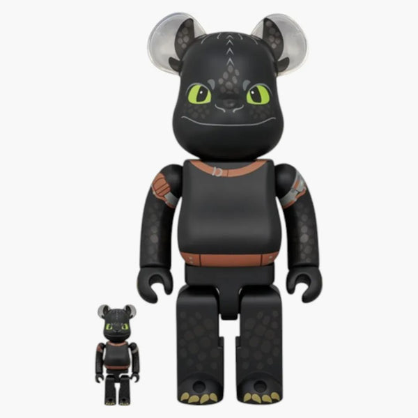 Bearbrick Dreamworks Dragons Toothless 100% & 400% Set