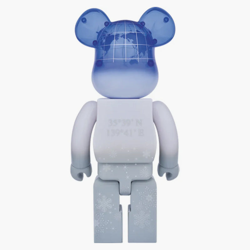 Bearbrick Earth Snow 400% White