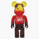 Bearbrick Earth Volcano 400% Red