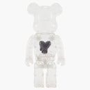 Bearbrick emocionálně nedostupné černé srdce 1000% jasné
