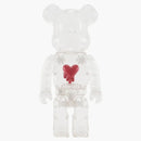 Bearbrick emocionární nedostupné červené srdce 1000% jasné