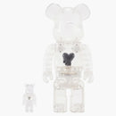 Bearbrick emocionálně nedostupné srdce 100% a 400% sada černá