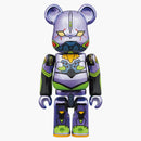Bearbrick Evangelion Unit 1 100% & 400% Set Chrome Ver.