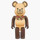 Bearbrick Freemasonry 100% a 400% set hnědé