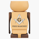 Bearbrick Freemasonry 100% a 400% set hnědé