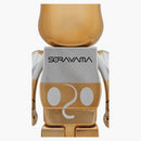 Bearbrick X Sorayama Future Mickey 1000% silver/guld