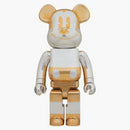 Bearbrick X Sorayama Future Mickey 1000% silver/guld