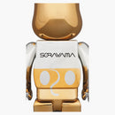 Bearbrick X Sorayama Future Mickey 100% & 400% Set Silver/Gold