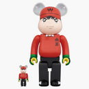 Bearbrick also Wakabayashi 100% & 400% set red