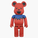 Bearbrick Grateful Dead Dancing Bear 400% red