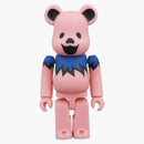 Bearbrick Grateful Dead Dancing Bears 100% pink
