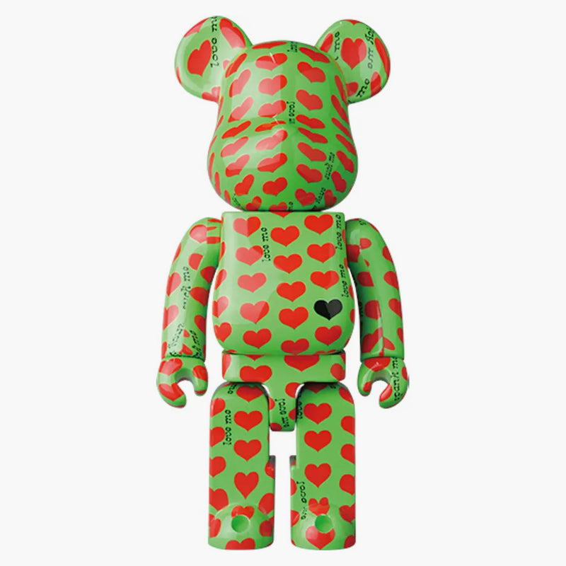 Bearbrick Green Heart 100% a 400% zelené