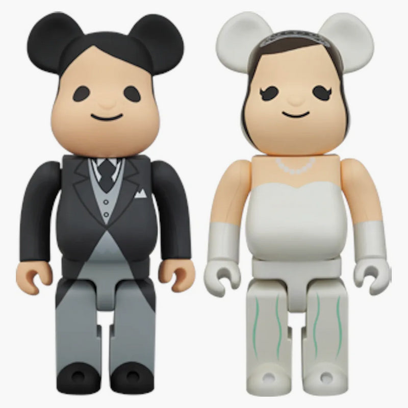Bearbrick Greeting 400% Marriage (set Of 2) 400% Black/ White