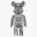 Bearbrick HR Giger 1000% White Chrome