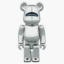 Bearbrick hajime sorayama sexy robot 100% & 400% set chrome