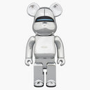 Bearbrick hajime sorayama sexy robot 100% & 400% set chrome