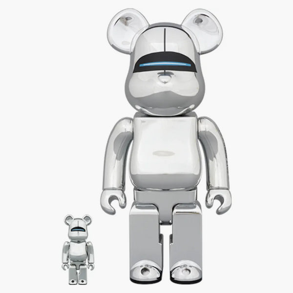 Bearbrick Hajime Sorayama Sexig robot 100% & 400% Set Chrome