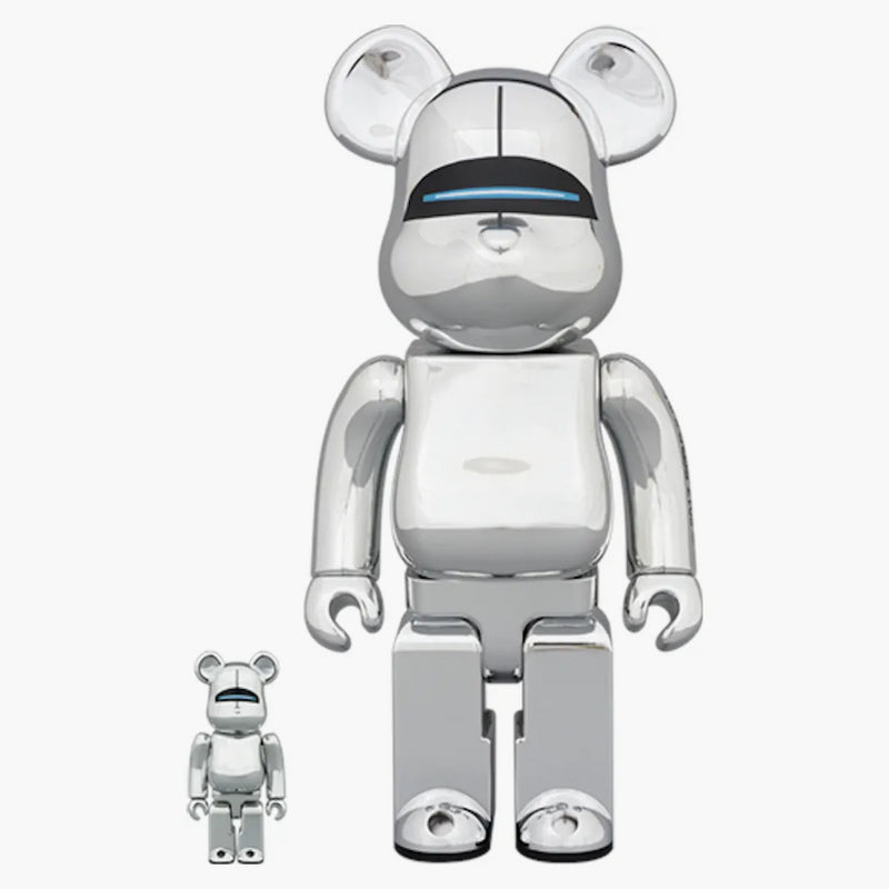Bearbrick Hajime Sorayama robot sexy 100% e 400% Set Chrome