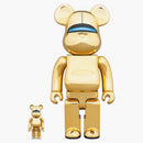 Bearbrick Hajime Sorayama Sexy Robot 100% & 400% Set Gold
